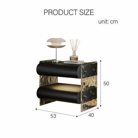 Figueroa Bedside Table With Storage & Light Strip