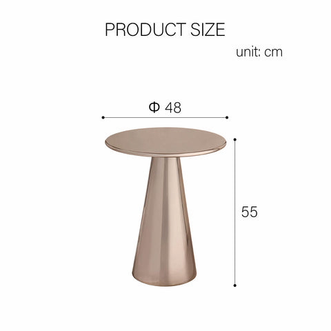 Ghosh Side Table, Stainless Steel