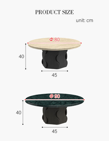 Quintero Round Coffee Table, Marble Or Travertine