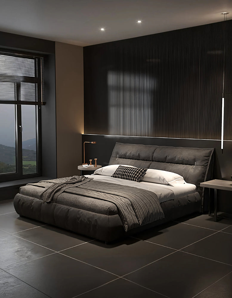Raj King Size, Super King Size Bed With Storage, Dark Grey