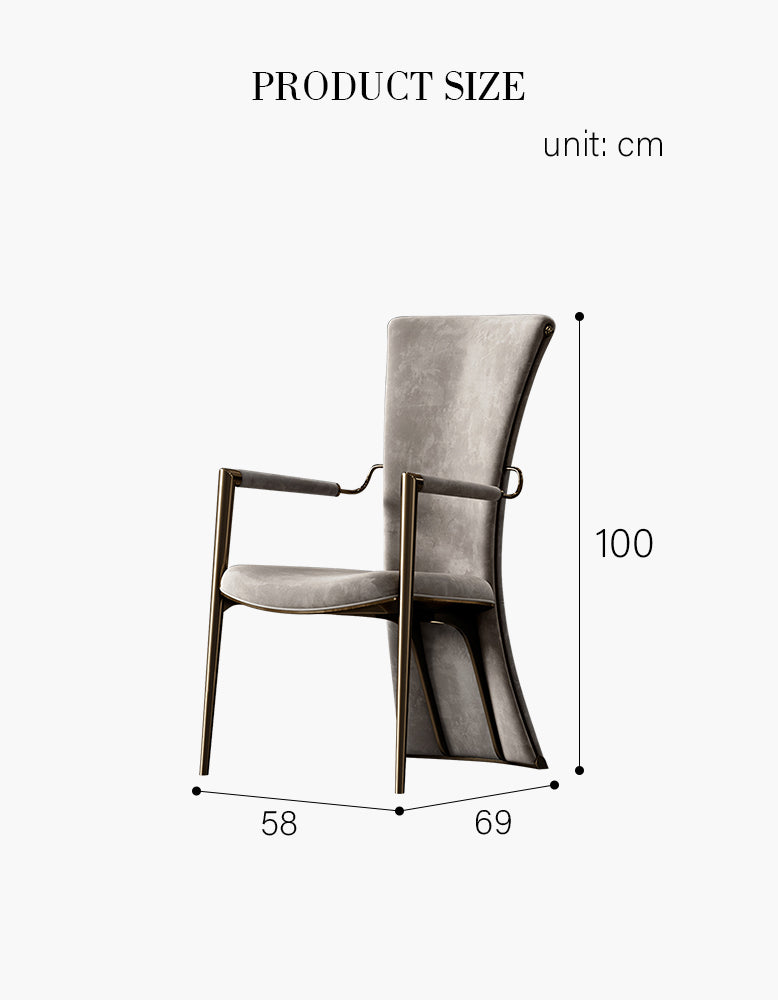 Albrecht High Back Dining Chair, All Real Leather