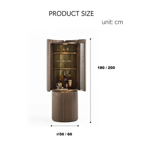 Sakamoto Liquor Cabinet, Wine Storage With Two Doors