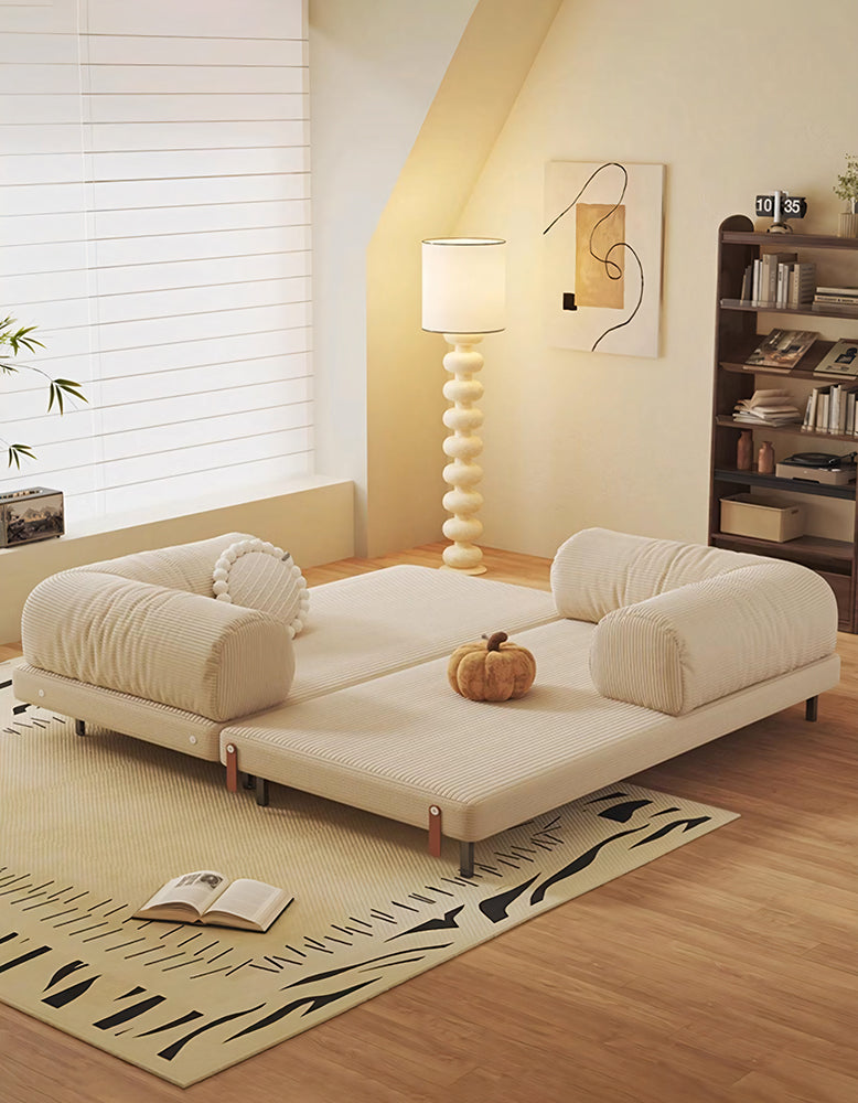 Kimura Two Seater Sofa Bed, Backrest Washable, Corduroy