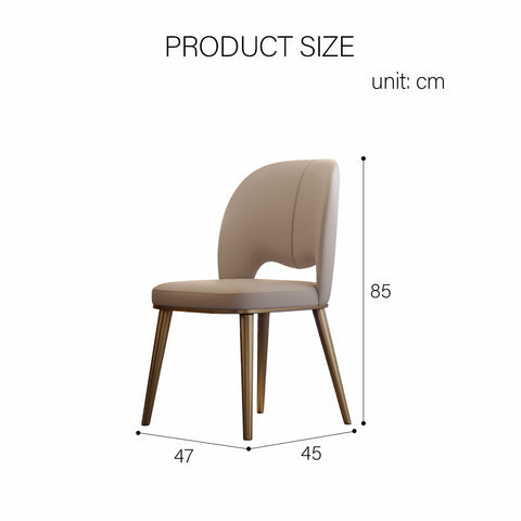 Shankar Leather Dining Chair, More Leg Colours