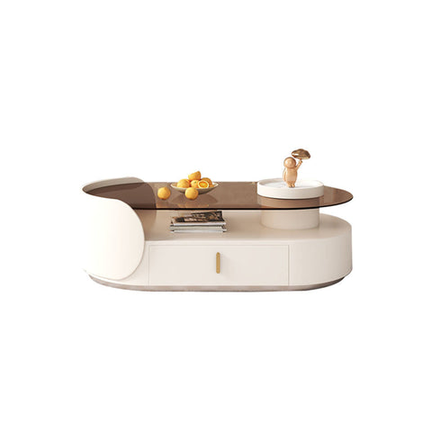 Cecil Oval Coffee Table, Living Room Table