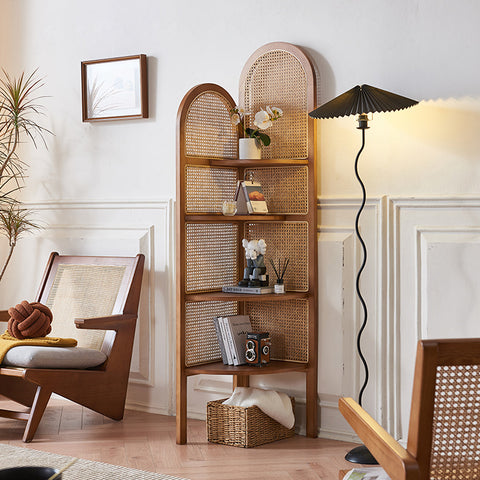 Vicente Triangle Bookshelf, Rattan