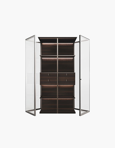 Galvez Akhtar Pahlavi Wine Storage With Glass Door, Display Cabinet