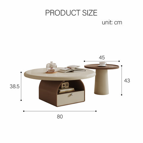 Dinh Nesting Round Coffee Table Set With Storage