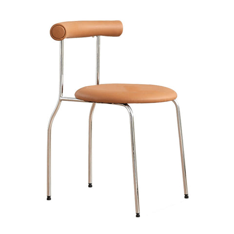 Sagan Dining Chair, Leather & Carbon Steel Alloy