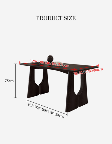 Allison Dining Table, Black, Solid Wood