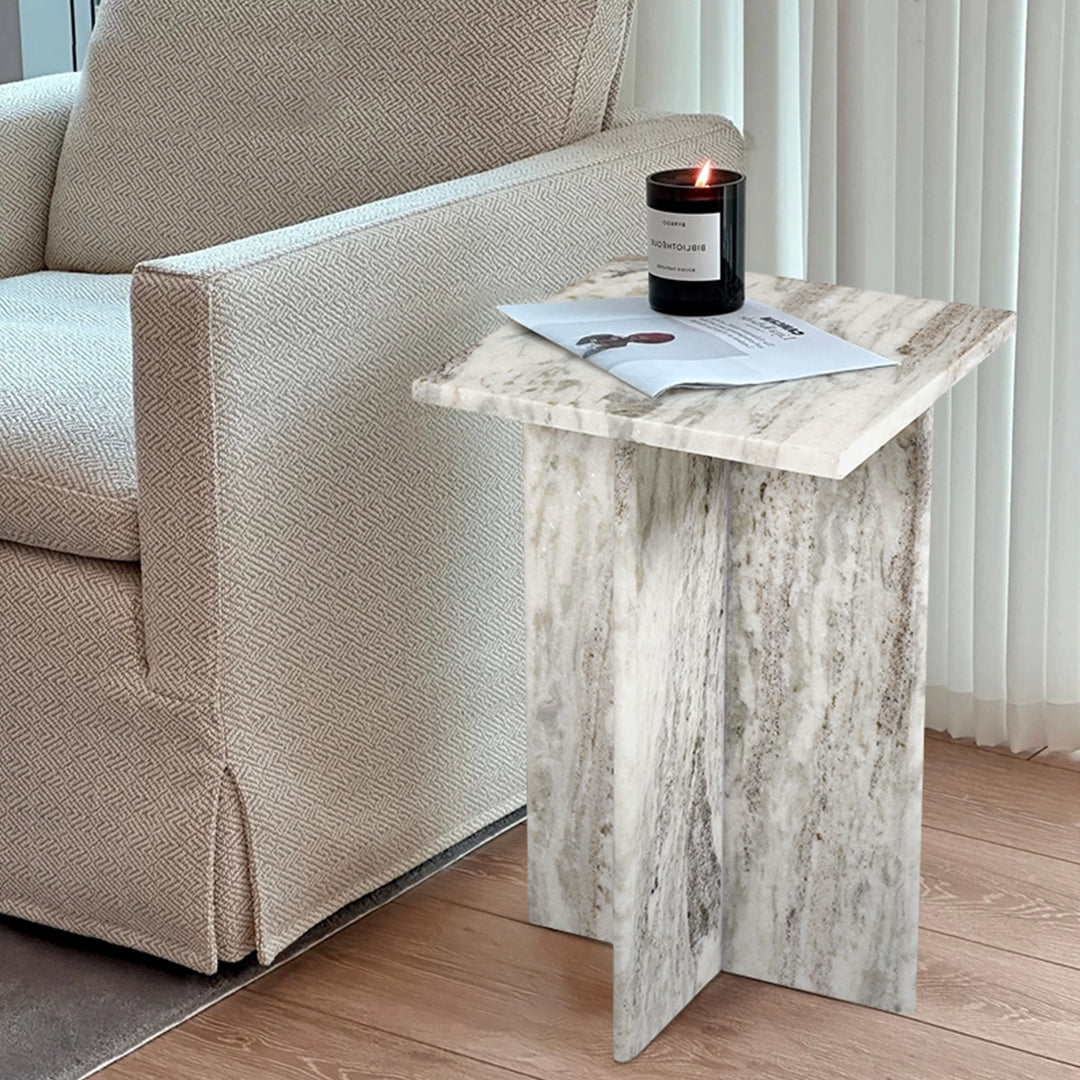 Karamchand Small Side Table, Marble