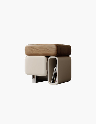 Violeta Modern Bedside Table, Solid Wood