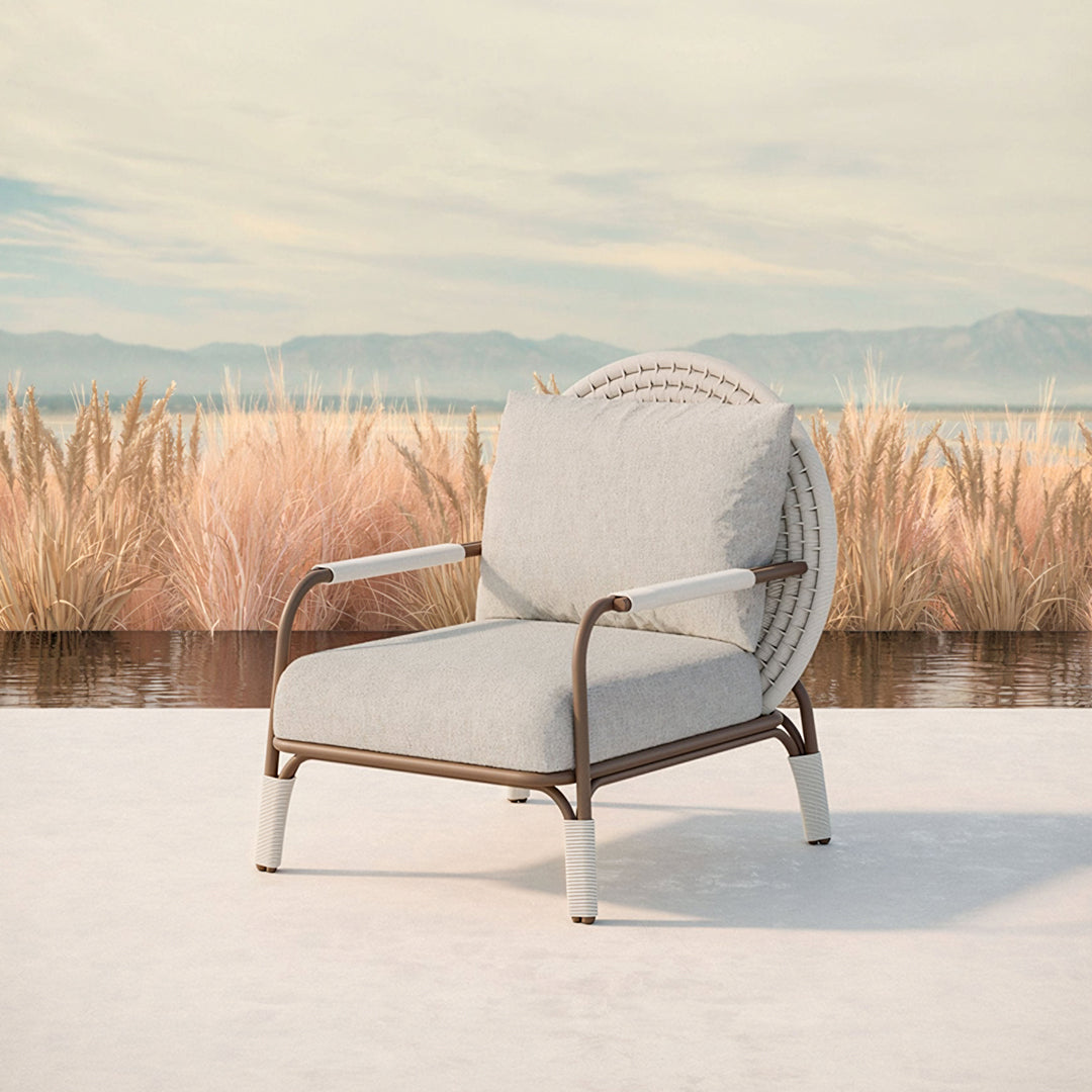 Hodge Outdoor Lounge Chair, Rattan