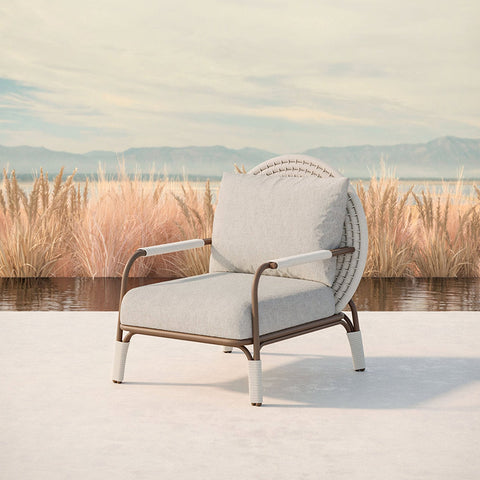 Hodge Outdoor Lounge Chair, Rattan
