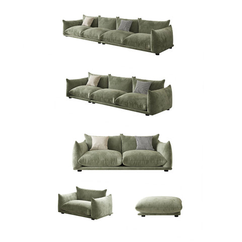 Editha Two Seater Sofa, Three Seater Sofa, Four Seater Sofa, Green Velvet