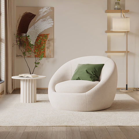 Watanabe Round Lounge Chair, Green Or White
