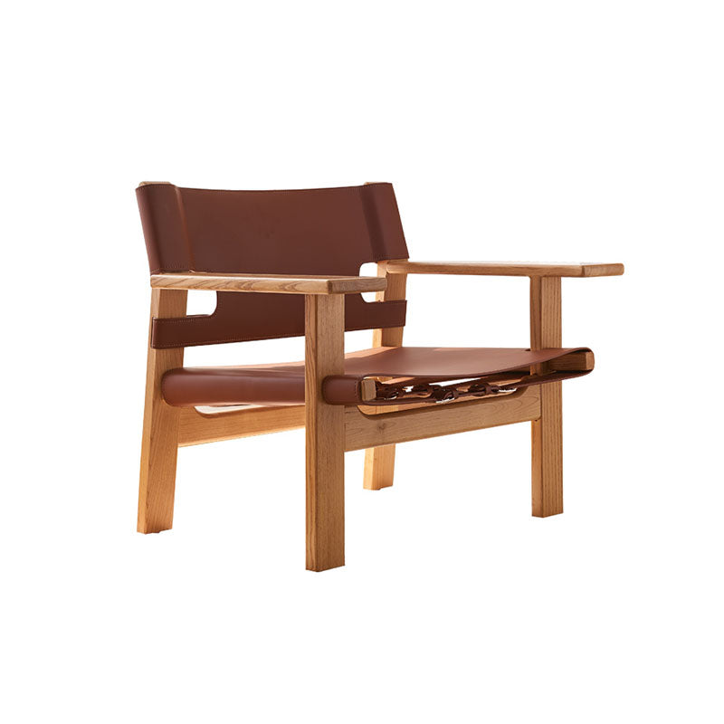 Mona Armchair, Saddle Leather & Ash Wood