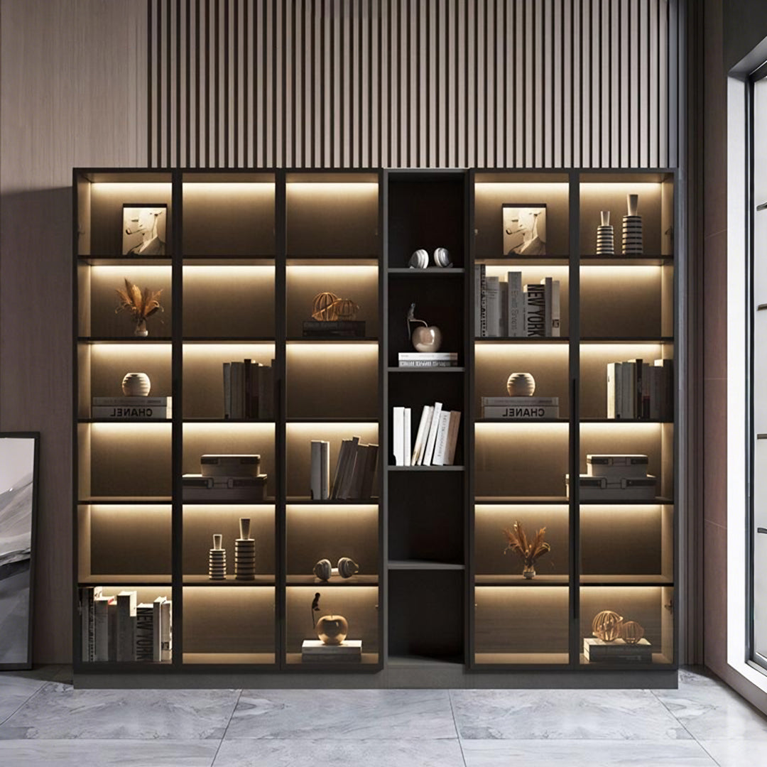 Kauffman Wine Storage With Glass Doors, Display Cabinet