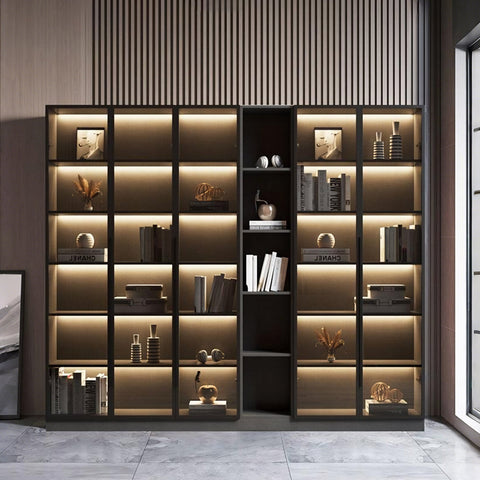 Kauffman Wine Storage With Glass Doors, Display Cabinet