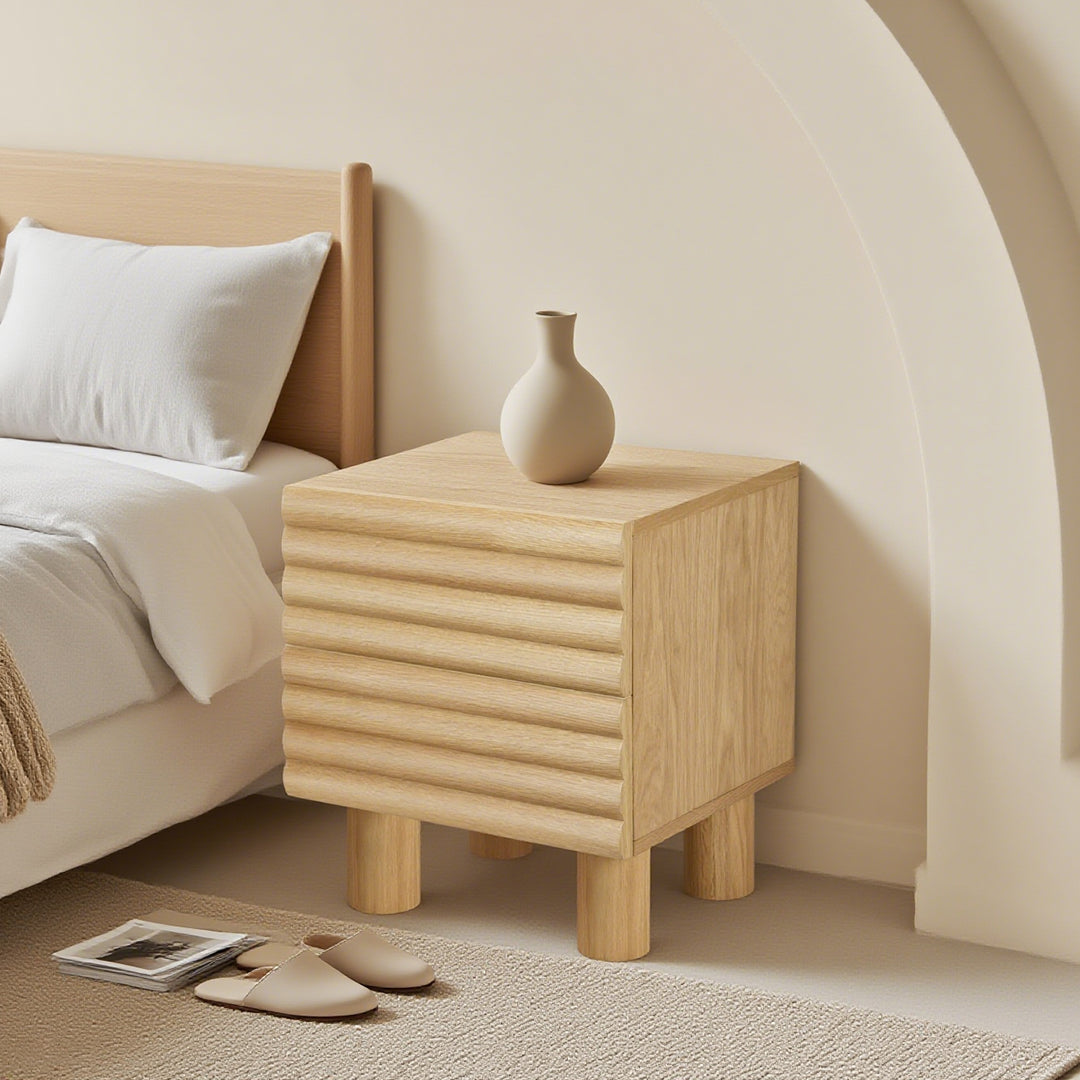 DiGiovanni 2 Drawer Bedside Table, Wood