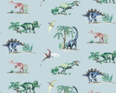 Dinosaur Wallpaper for Kids | Watercolour | Printed in the UK