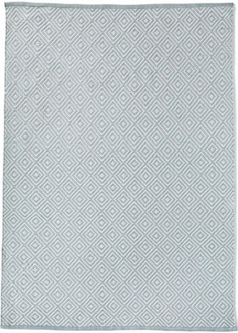 Diamond Sky Blue Hand-woven Rug