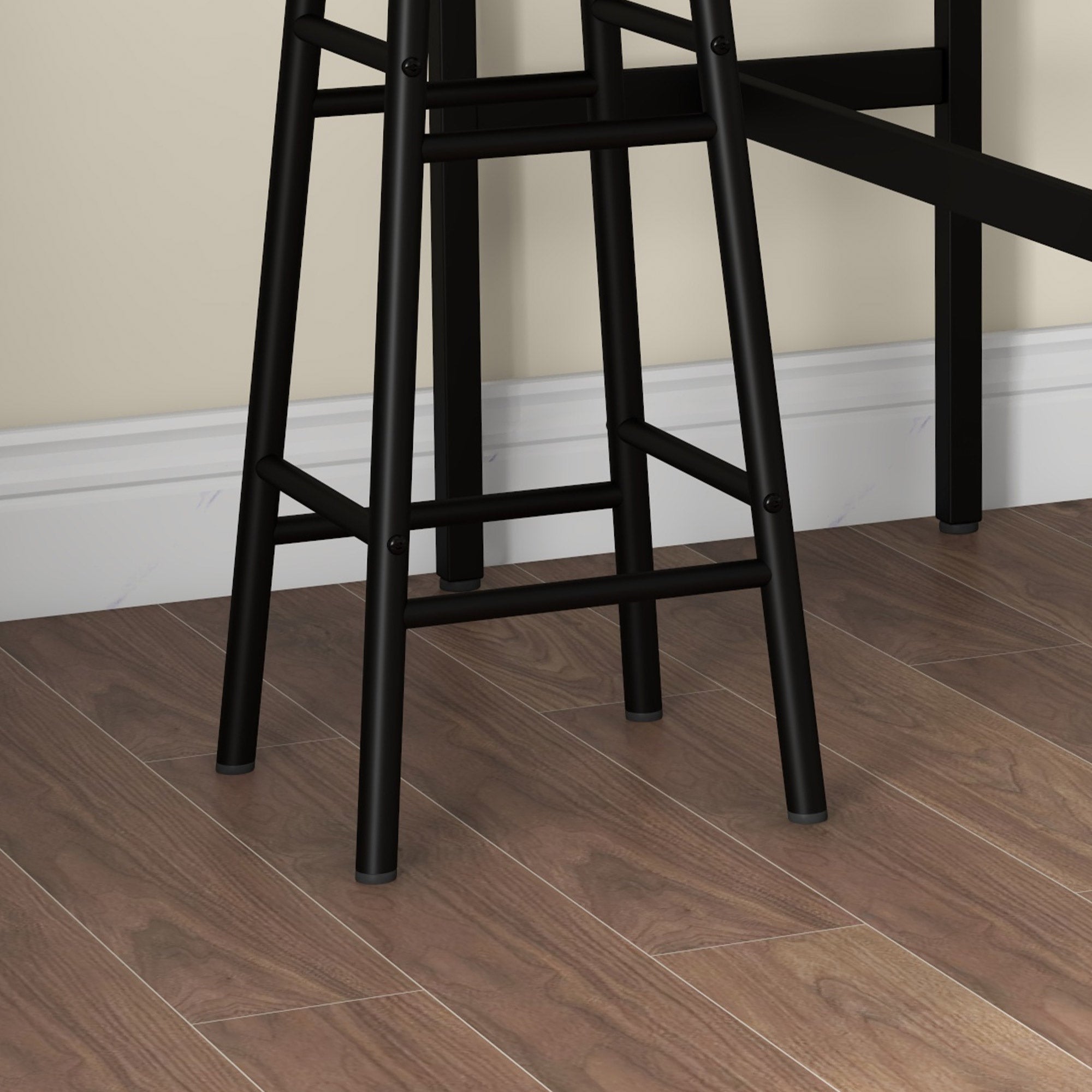 HOMCOM 3 Piece Bar Table Set with 2 Stools, Industrial Bar Table and Stool Set, Dining Table and Chair Set, Rustic Brown