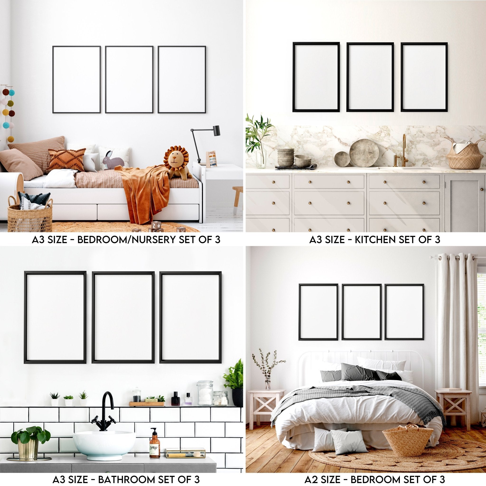 2-Bedroom Flat Wall Art Bundle – Ready-to-Hang Decor for Every Room