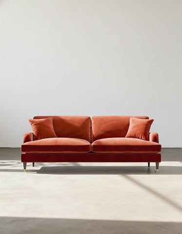 Whelan Two Seater Sofa, Loveseat, Velvet