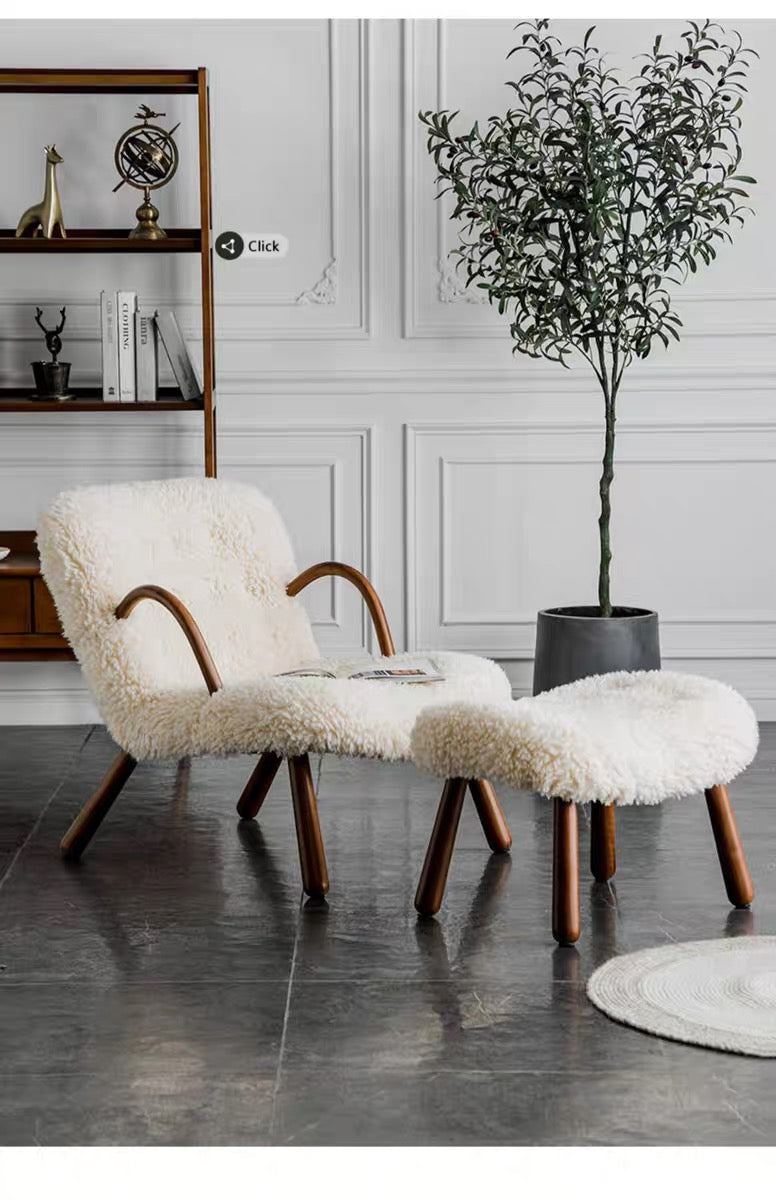Arctander Clam Armchair Sheepskin, Long Hair