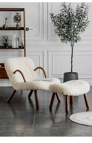 Arctander Clam Armchair Sheepskin, Long Hair