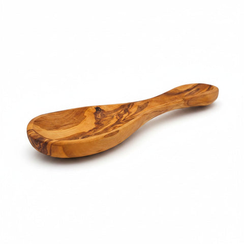 Olive Wood Spoon Rest | Wooden Kitchen Ladle Holder Cooking Utensil Stand
