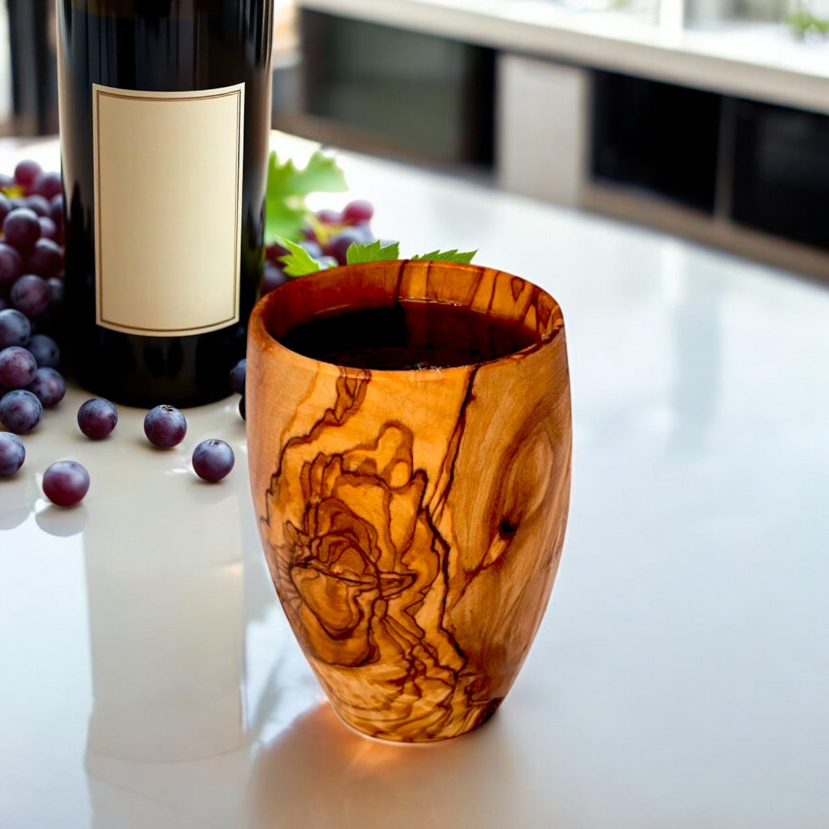 Olive Wood Wooden Drinking Cup  | 384ml
