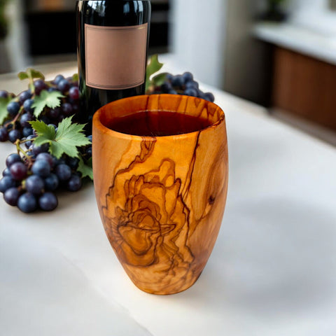 Olive Wood Wooden Drinking Cup  | 384ml