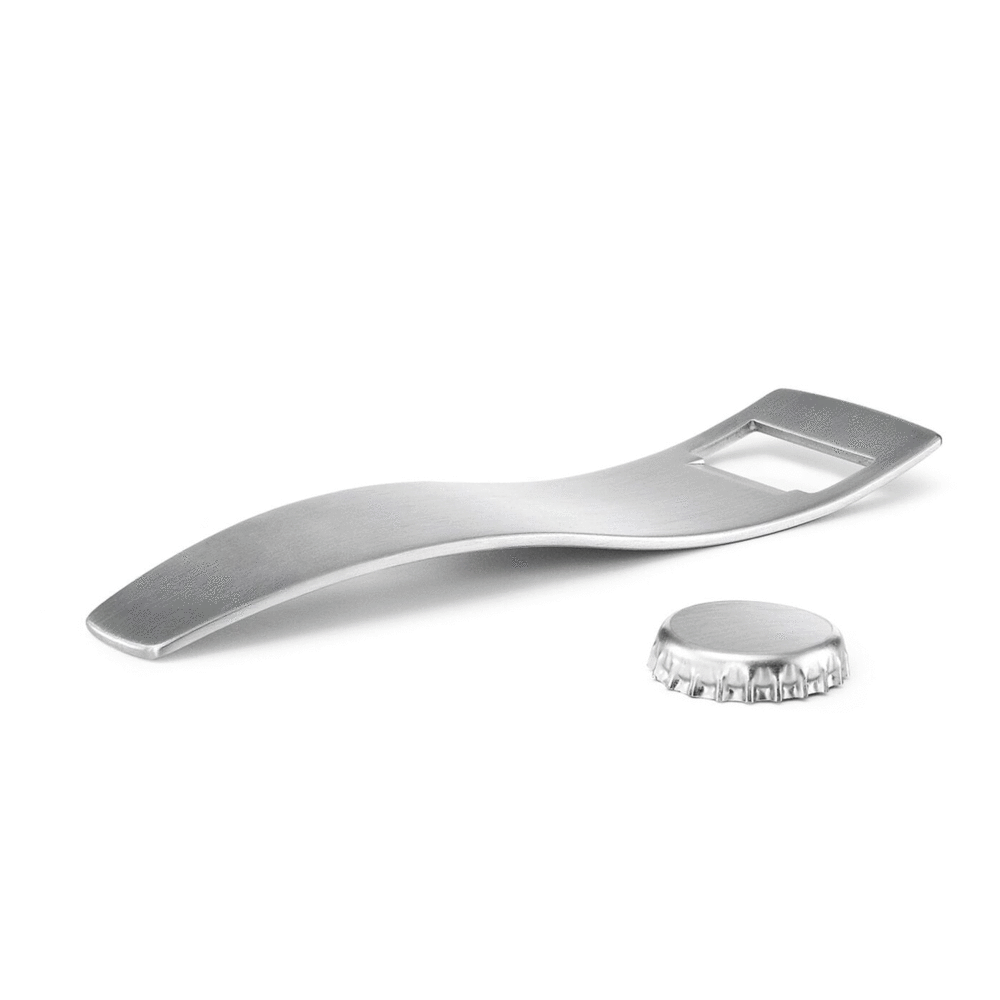 Zack Sinos Premium Brushed Stainless Steel Bottle Opener - German Engineered Bar Essential