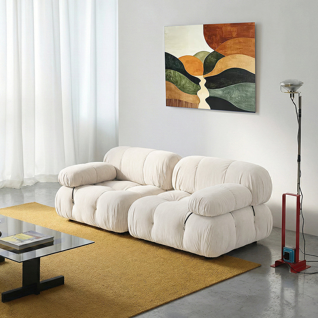 B&B Camaleonda Style Two Seater Sofa, Velvet