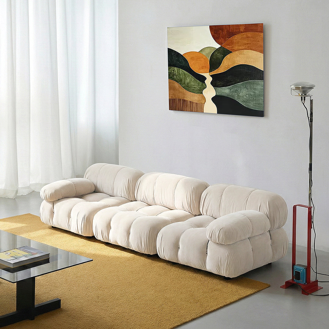 B&B Camaleonda Style Two Seater Sofa, Velvet