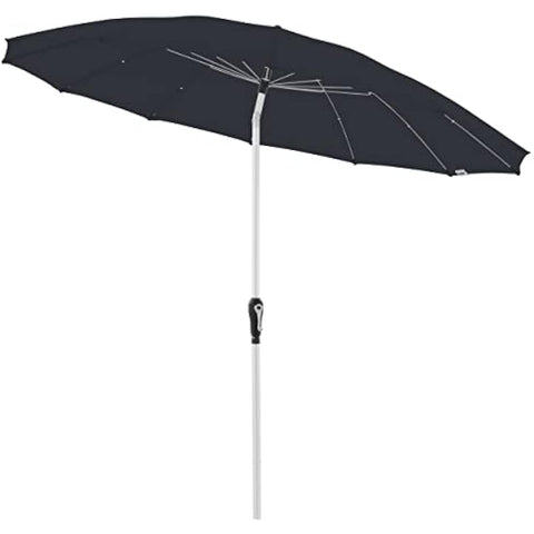Doppler Asia Look SL-AZ Auto Tilt Parasol, 250 cm, Anthracite, Garden Umbrella, Bendable, Crank Umbrella with UV Protection 50+, Aluminium Crank Umbrella, Rain-Repellent Polyester Canopy