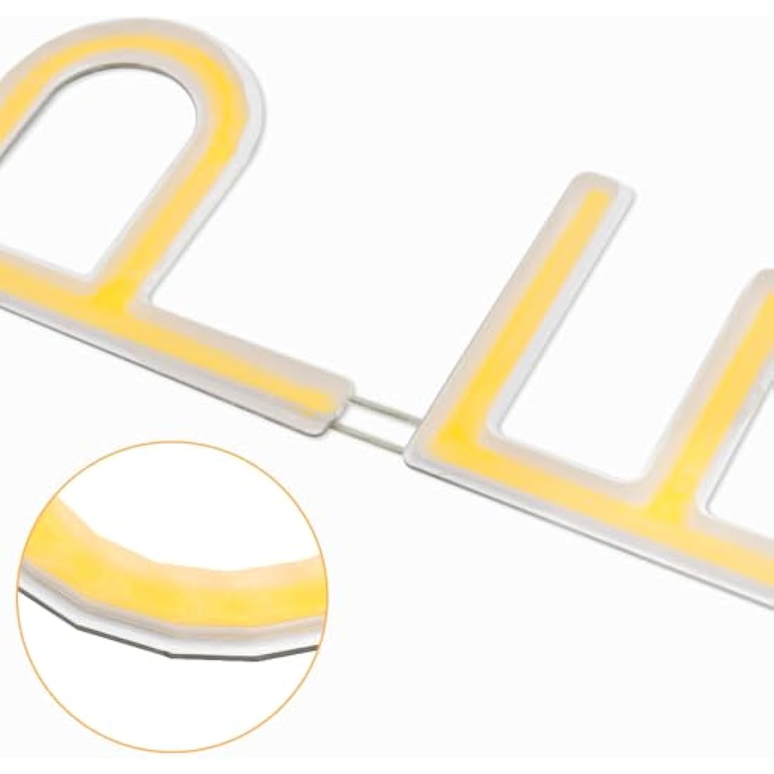 Yellow led light strip with flexible design and white backing for 22.8x11.8 led neon open sign for business use