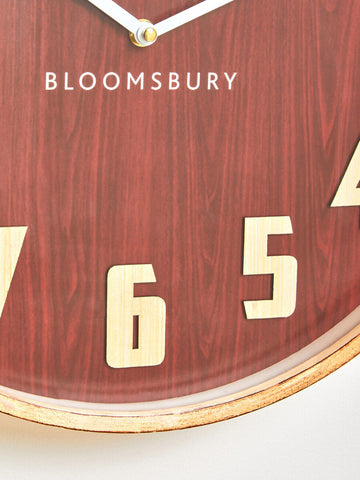 Vitus Red Grain Large Wall Clock