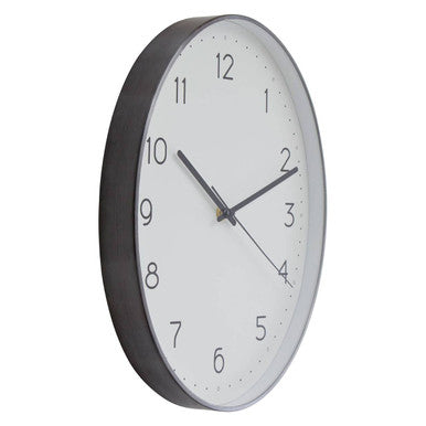 Elko Oval Wall Clock With Dark Grey Finish