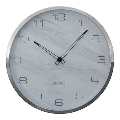 Elko Wall Clock With Silver And Grey Frame