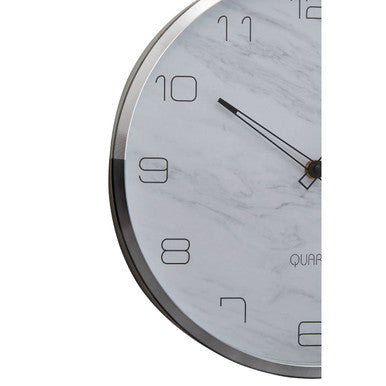 Elko Wall Clock With Silver And Grey Frame