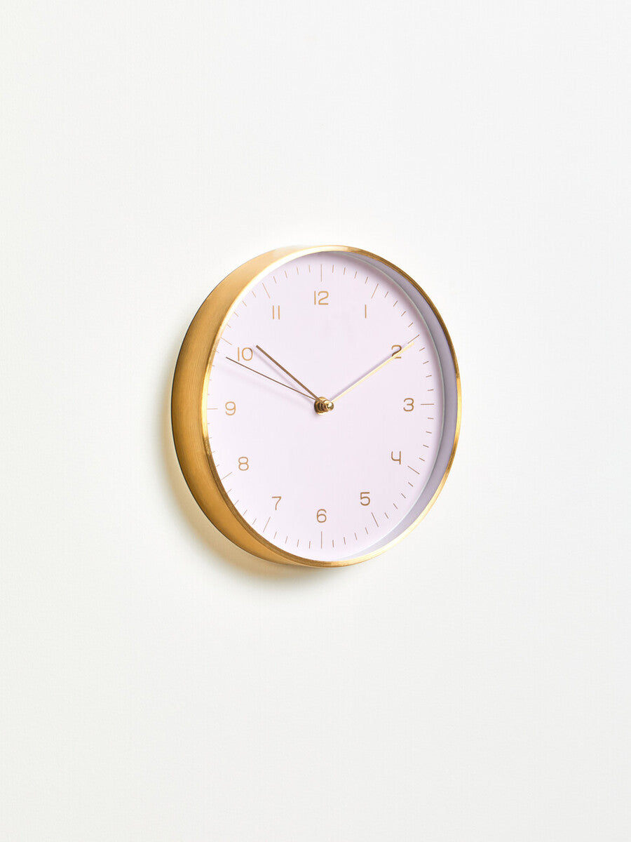 Elko Gold And Pink Finish Wall Clock