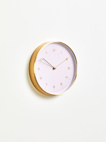 Elko Gold And Pink Finish Wall Clock