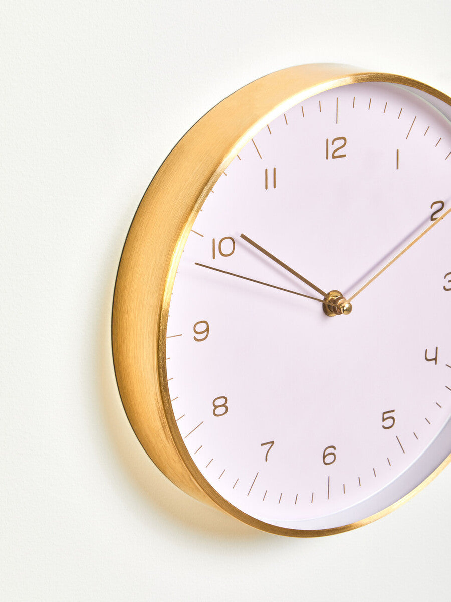 Elko Gold And Pink Finish Wall Clock