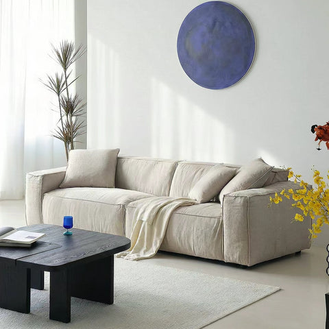 Dino Three Seater Sofa, Cotton Linen