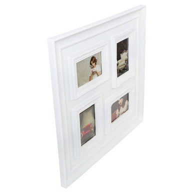 Maren 4 Photo White Plastic Multi Photo Frame