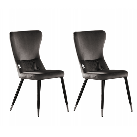 New York LUX Velvet Dining Chair with Metal Legs - Scandinavian Inspired