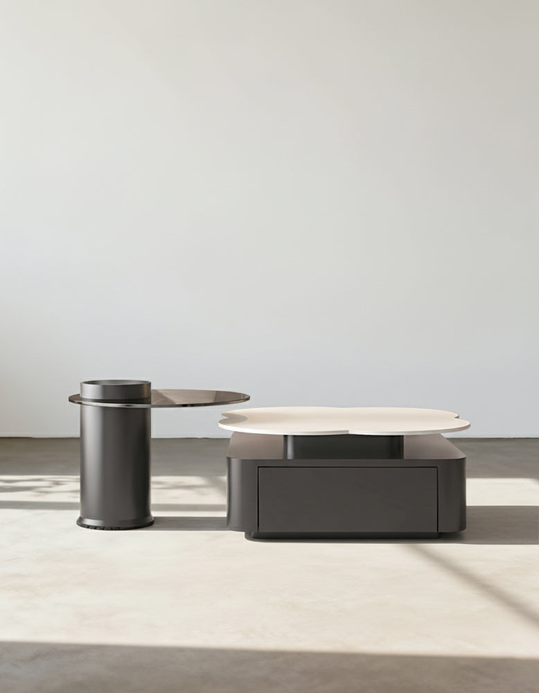 Aroma Flower Nesting Coffee Table, White Top